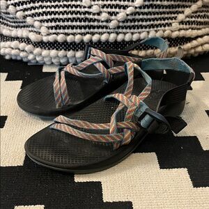 Chaco Women's Multicolor Strapped Sport Sandals with Black Sole